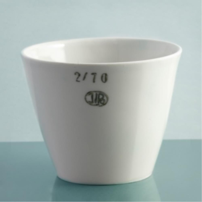 Crucible Medium Form Porcelain 80ml 60x48mm