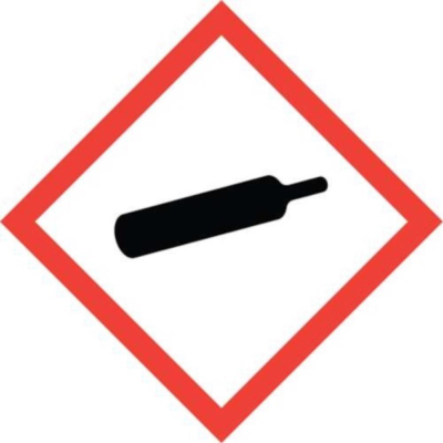 GHS-CLP Pictogram Labels Bottles/Compressed Gases (GHSO4) 120 Labels