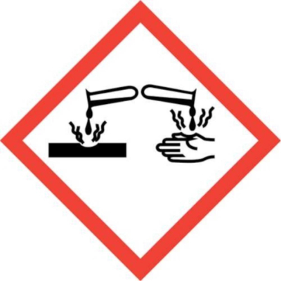 GHS-CLP Pictogram Labels Corrosive Substances (GHSO5) 120 Labels