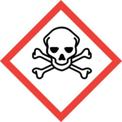 GHS-CLP Pictogram Labels Acutely Toxic Substances (GHSO6) 120 Labels