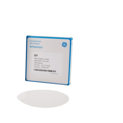 Whatman Grade 597 1/2 Qualitative Filter Paper Folded (Prepleated), 240 mm