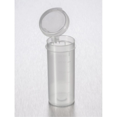 Gosselin Straight Container with Hinged Flip Cap, Polypropylene, Graduated, Nonsterile