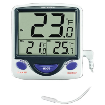 Traceable Jumbo Fridge/Freezer Digital Thermometer with Calibration