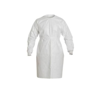 TYVEK IsoClean Gown Non-Sterile Serged seams White