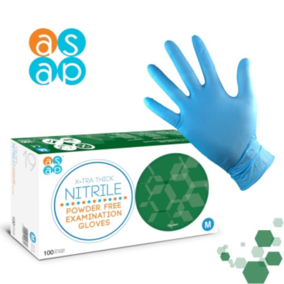 ASAP X-Tra Thick Powder Free Nitrile Gloves