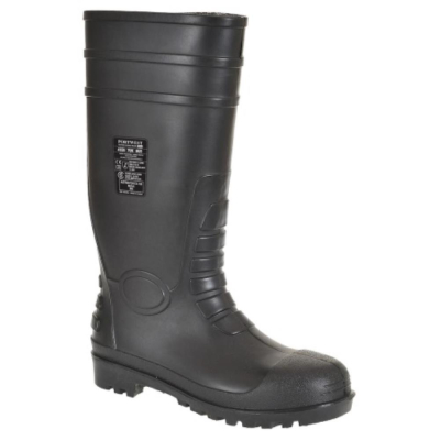 Full Safety Black wellington Boots