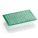 Azenta Life Sciences FrameStar 96 Well PCR Plate Non-Skirted Green Frame Clear Wells H1 Cut Corner