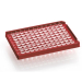 Azenta Life Sciences FrameStar 96 Well PCR Plate Semi-Skirted ABI Style with Upstand Red Frame Clear