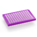 Azenta Life Sciences FrameStar 96 Well PCR Plate Semi-Skirted Purple Frame Clear Wells A12 Cut Corne