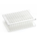 Azenta Life Sciences FrameStar 96 Well PCR Plate Semi-Skirted Clear Frame Frosted Wells A12 Cut Corn