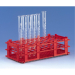 Rack PP Red 40x21mm Tubes