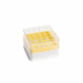 ClearLine Polycarbonate Cryogen Box 25 Places 76x76mm for 1.2 and 2mL Tubes - Yellow Grid