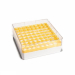 ClearLine Polycarbonate Cryogen Box 81 Places 132x132mm for1.2 and 2mL Tubes - Yellow Grid