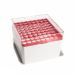 ClearLine Polycarbonate Cryogen Box 81 Places 132x132mm for 3-4-5mL Tubes - Red Grid