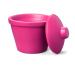 Corning Ice bucket with lid round 4L pink