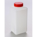 Gosselin Square HDPE 2L Bottle, Graduated, 58mm  Red Cap, Assembled, Sterile