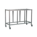Gratnells Treble Column Adjustable Trolley 725mm Silver with 75mm Castors