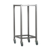 Gratnells Single Column Adjustable Trolley 850mm Silver with 75mm Castors