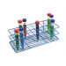 HDPE Coated Wire Tube Rack 24mm 4x10 Blue