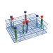 HDPE Coated Wire Tube Rack 25mm 8x10 Blue