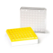 Simport Cryostore Box, Series 281, Yellow Grid,  for 81x 1-2mL Cryotubes